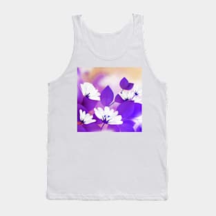 White Violet flower Art Tank Top